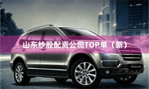 山东炒股配资公司TOP单（新）