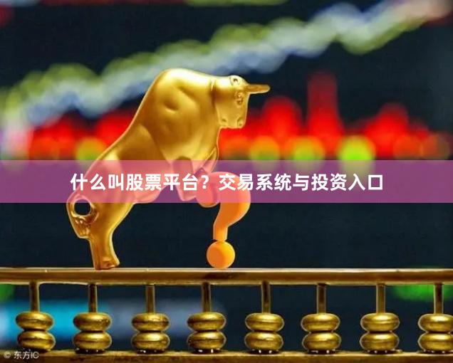 什么叫股票平台？交易系统与投资入口